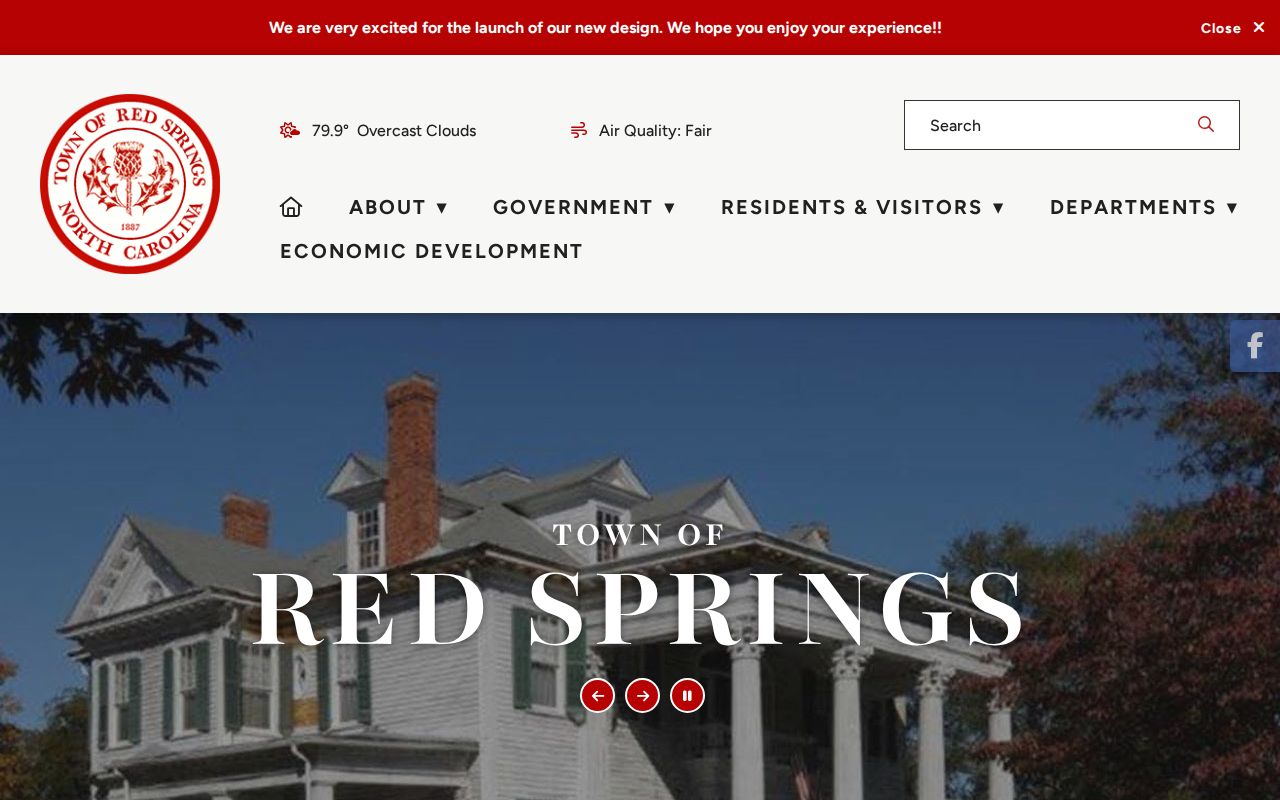 Red Springs criminal records and official town source