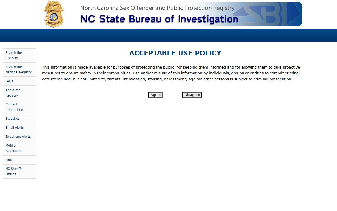Robeson County sex offender search name and location options